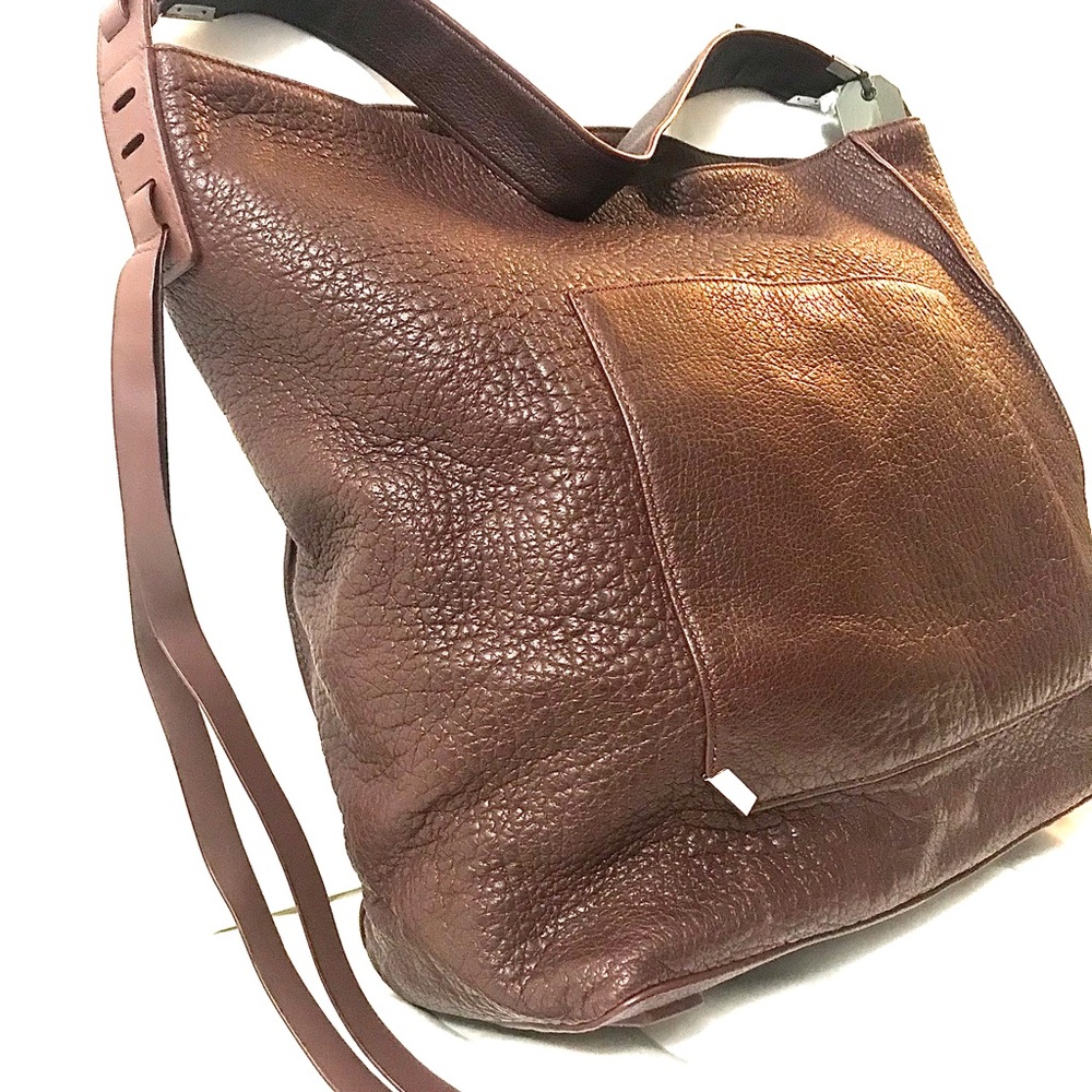 ALL SAINTS KITA PEBBLED LEATHER CROSSBODY BAG (BRAND NEW) - Picture 4 of 7